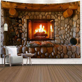 Lofaris Warm Grey Stone Architecture Still Life Wall Tapestry